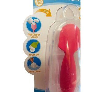 Bumco Diaper Cream 4 1/2" Spatula Baby Bum Brush for Butt Paste Diaper Cream Red